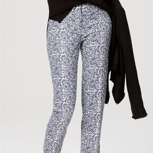 LOFT Blue and White Floral Pants